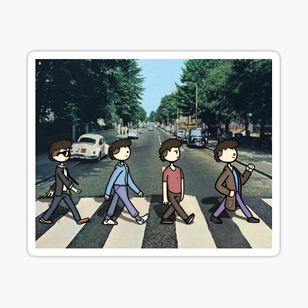 meine Charaktere im Beatles-Cover Sticker
