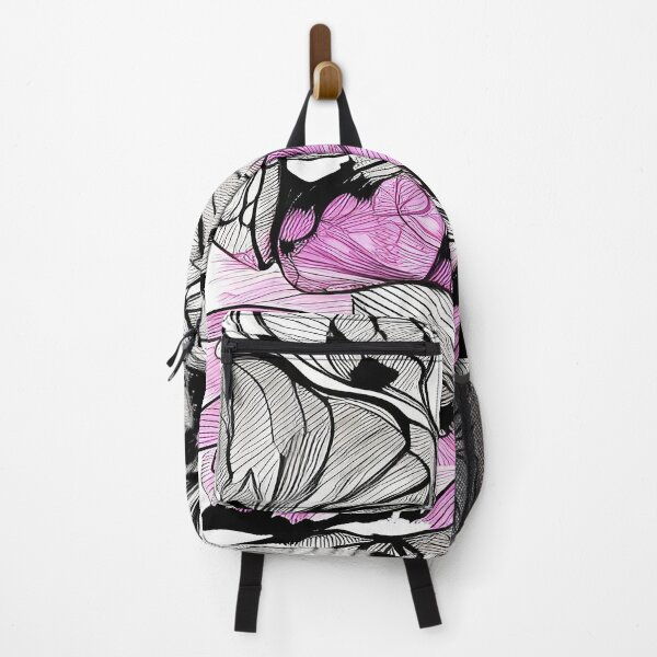 Item preview, Flowers Pink Black and White Abstract Illustration designed and sold by deniselynnimage.