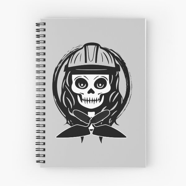 Item preview,  Female Bricklayer Skull and Trowel Crossed Tools Black Logo designed and sold by Nuletto.