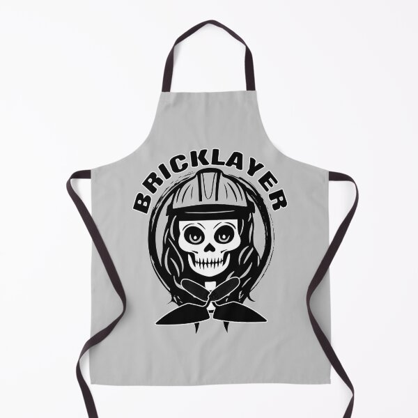 Item preview, Female Bricklayer Skull and Trowel Crossed Tools Black Logo designed and sold by Nuletto.