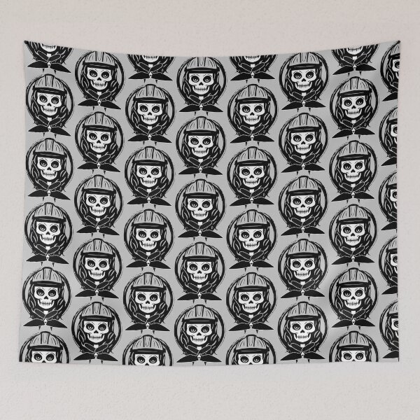 Item preview,  Female Bricklayer Skull and Trowel Crossed Tools Black Logo designed and sold by Nuletto.