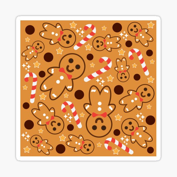 Christmas Gingerbread Men Cookies Pattern Wrapping Paper by Lyman Creative  Co