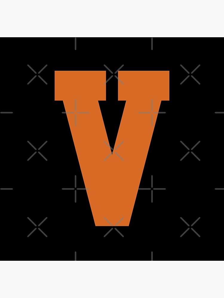 "Alphabet, Orange V, Sports letter V" Poster for Sale by TheCultStuff Redbubble