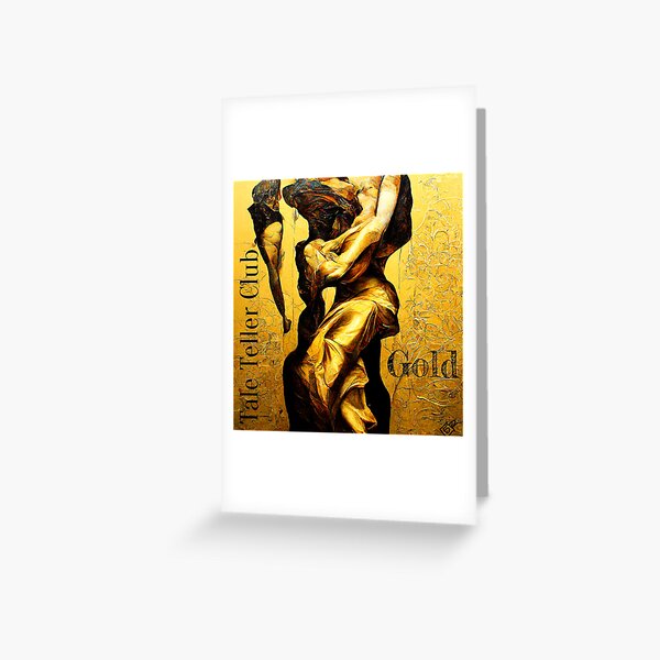 Gold Tale Teller Club Record Cover Art by iServalan Talk CDM Music Track Greeting Card