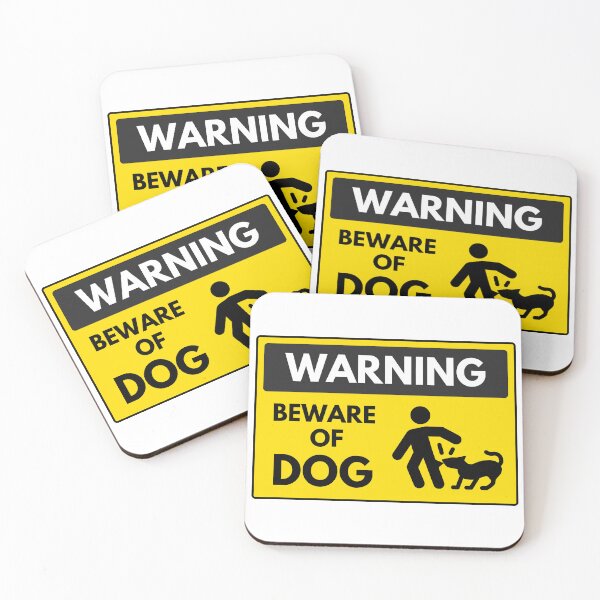 Item preview, BEWARE OF DOG Warning Sign Yellow Colour Caution Industrial Design designed and sold by ZenDesigner.