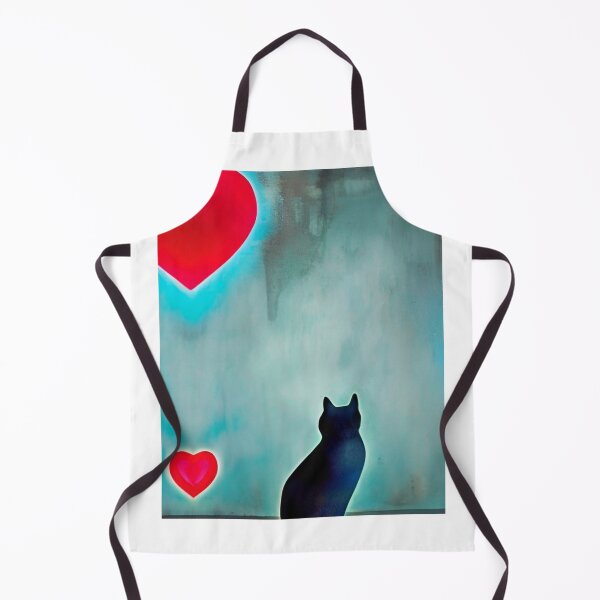 Item preview, Blue sky, red heart and black kitty designed and sold by Ioncure Design Studio 1.