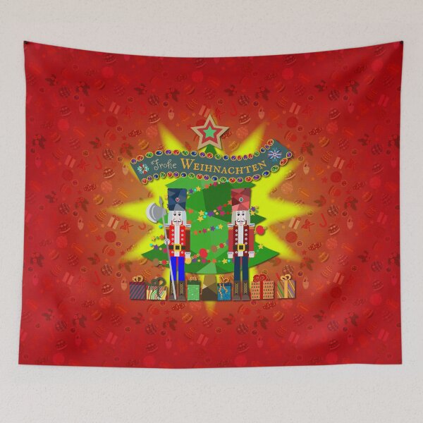 Item preview, Christmas Soldiers Nutcrackers  and Christmas tree "Frohe Weihnachten" designed and sold by MC Art Studio.
