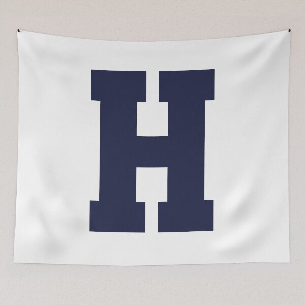 Item preview, Alphabet, Marine Blue H, Sports letter H navy designed and sold by TheCultStuff.