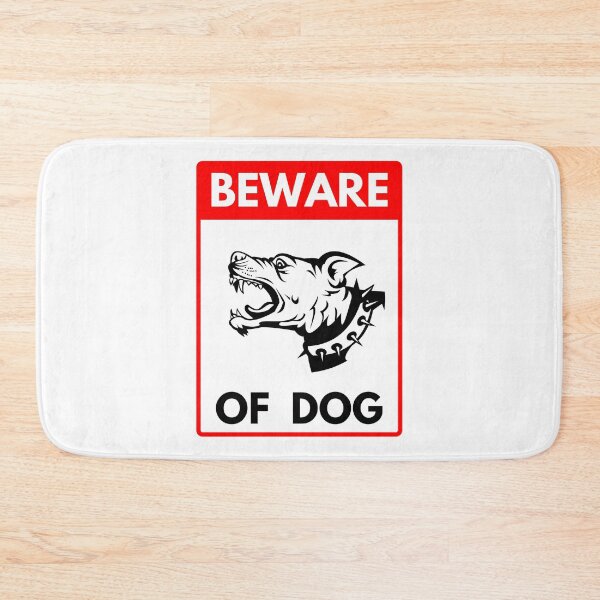 Item preview, BEWARE OF DOG Warning Sign Red Colour Caution Industrial Design designed and sold by ZenDesigner.
