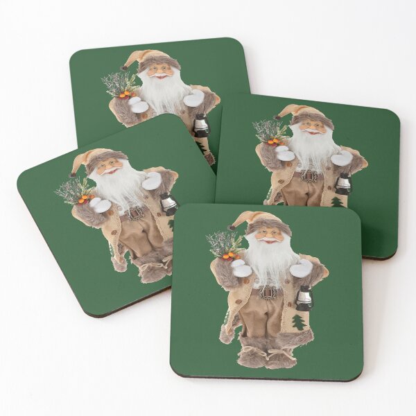 Item preview, Vintage Style Santa Claus Wearing Brown Suit Vector Art designed and sold by taiche.