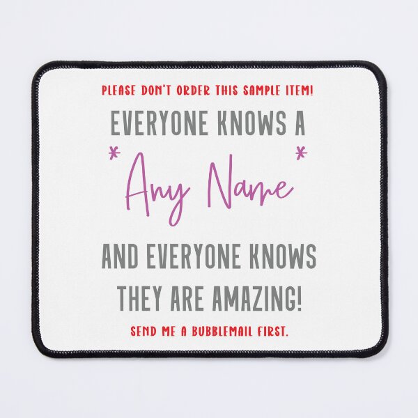 Item preview, Personalised Everyone Knows A *please don't order this sample - send a BubbleMail first* | Are Amazing designed and sold by mellibeedesigns.