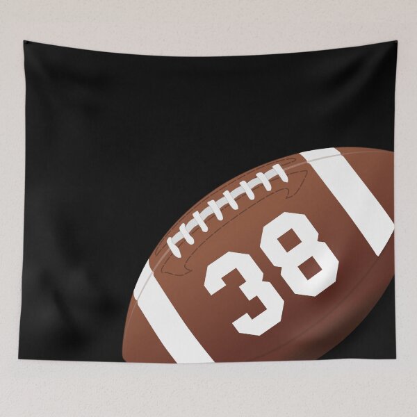 Item preview, American football ball number 38, thirty eight designed and sold by TheCultStuff.