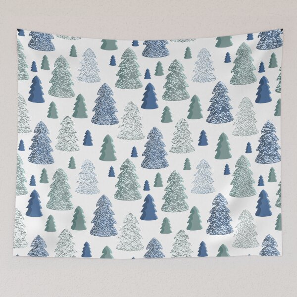 Item preview, Patrón de invierno del bosque Scandi designed and sold by Eridanka.