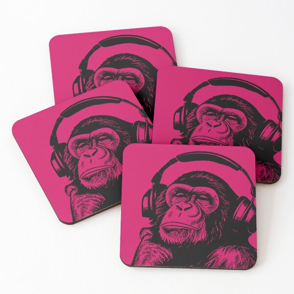 Item preview, DJ chimp with headphones designed and sold by badbug.