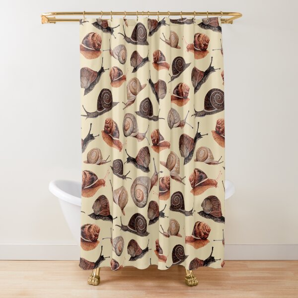 A Slew of Snails Shower Curtain