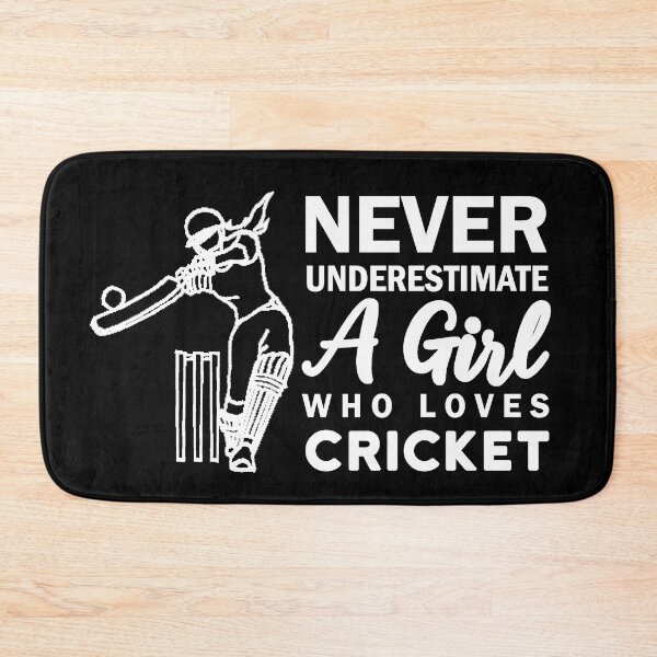 Item preview, Never underestimate a girl who loves cricket designed and sold by aktiveaddict.
