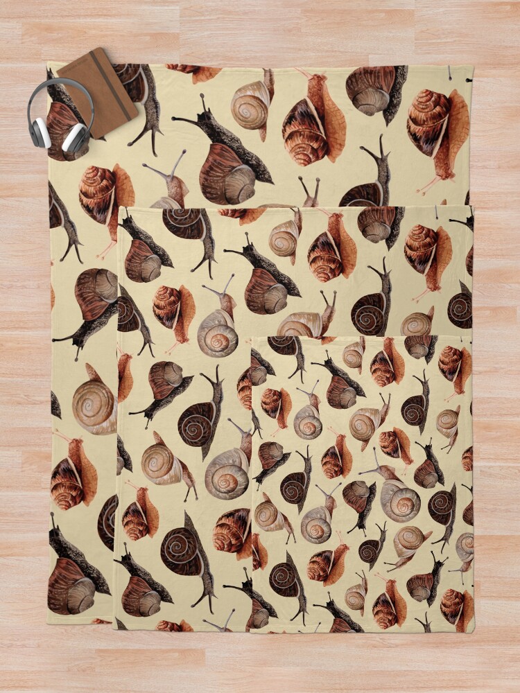 Alternate view of A Slew of Snails Throw Blanket