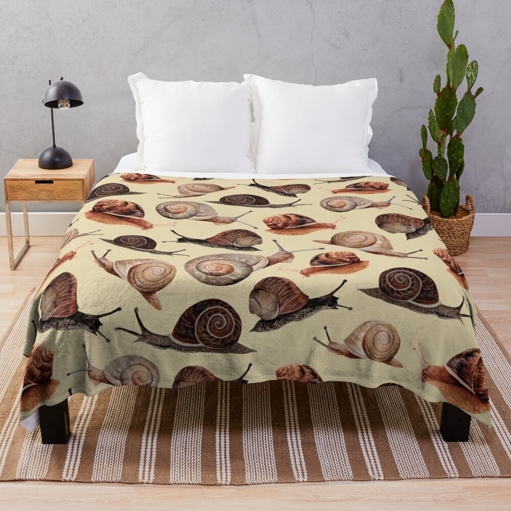 A Slew of Snails Throw Blanket
