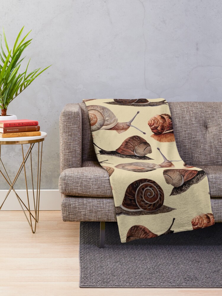 Alternate view of A Slew of Snails Throw Blanket