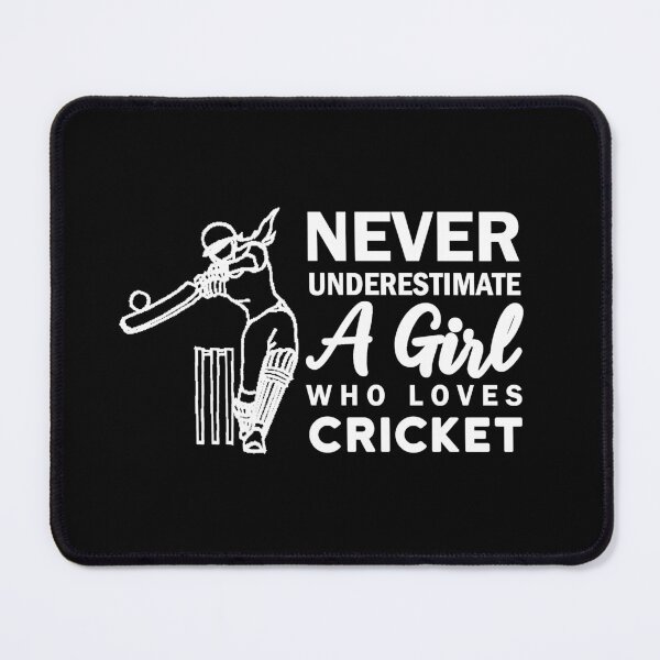 Item preview, Never underestimate a girl who loves cricket designed and sold by aktiveaddict.