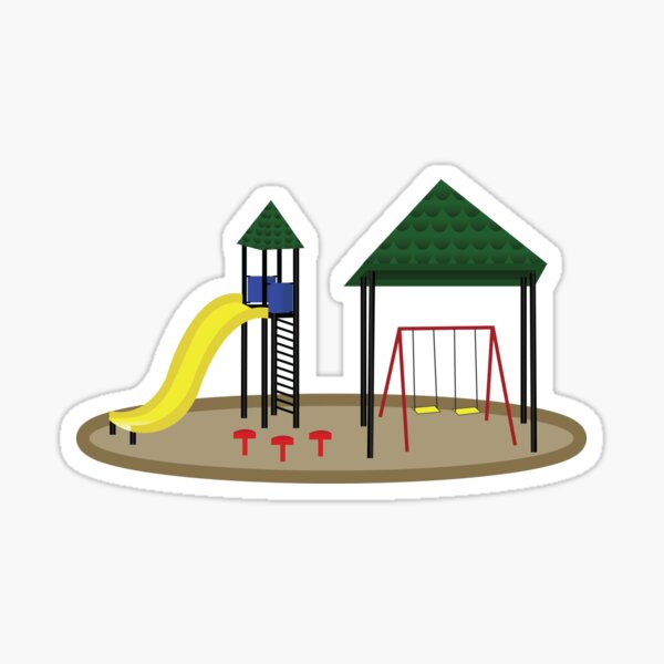 Colorful Playground Slide and Swings Sticker