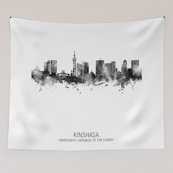Item preview, Kinshasa Democratic Republic of the Congo Skyline designed and sold by ArtPrints.