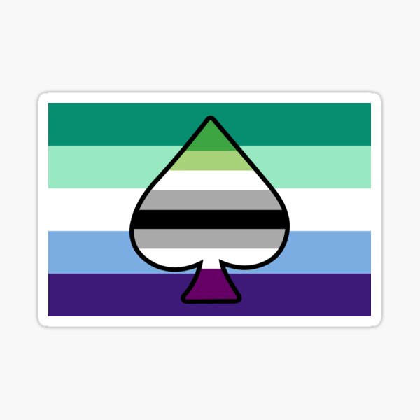 Aroace And Mlm Pride Flag With Ace Of Spades Sticker For Sale By Lunyssa Redbubble 6503