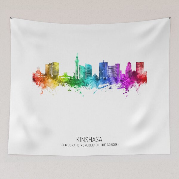 Item preview, Kinshasa Democratic Republic of the Congo Skyline designed and sold by ArtPrints.