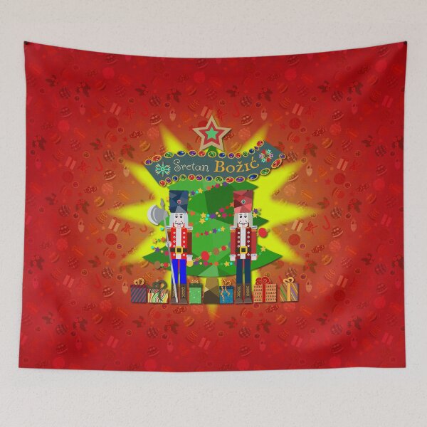 Item preview, Christmas Soldiers Nutcrackers  and Christmas tree "Sretan Božić" designed and sold by MC Art Studio.