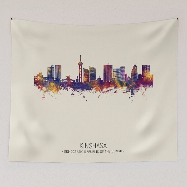 Item preview, Kinshasa Democratic Republic of the Congo Skyline designed and sold by ArtPrints.