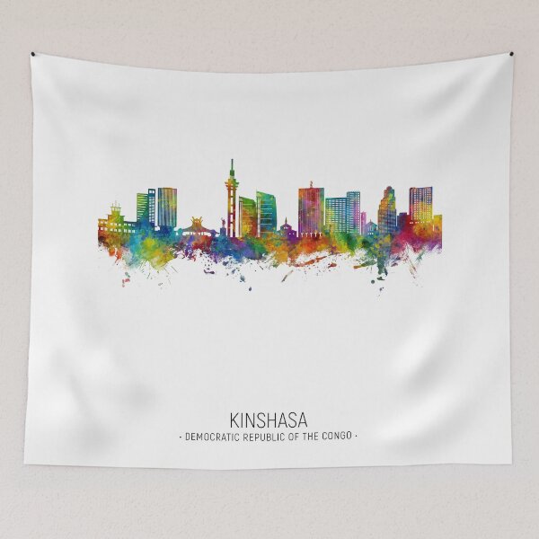Item preview, Kinshasa Democratic Republic of the Congo Skyline designed and sold by ArtPrints.
