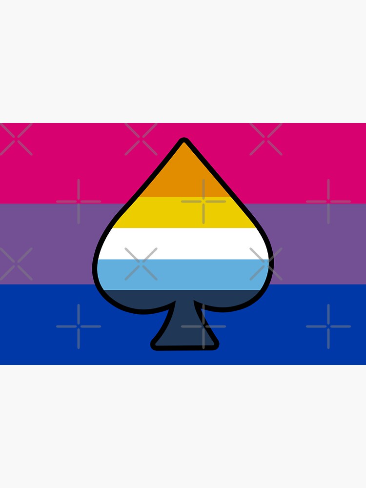 Aroace And Bisexual Pride Flag With Ace Of Spades Sticker For Sale By Lunyssa Redbubble 8381