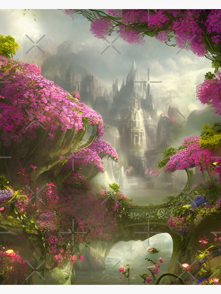 "The Flower Kingdom Fantasy" Sticker for Sale by NatureElements Redbubble