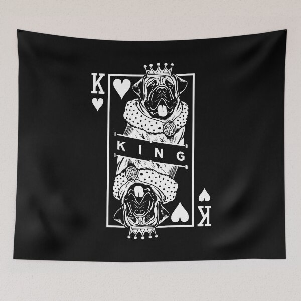 Item preview, Bullmastiff King Of Hearts Funny Dog Lover Card Pop Art designed and sold by GrandeDuc.