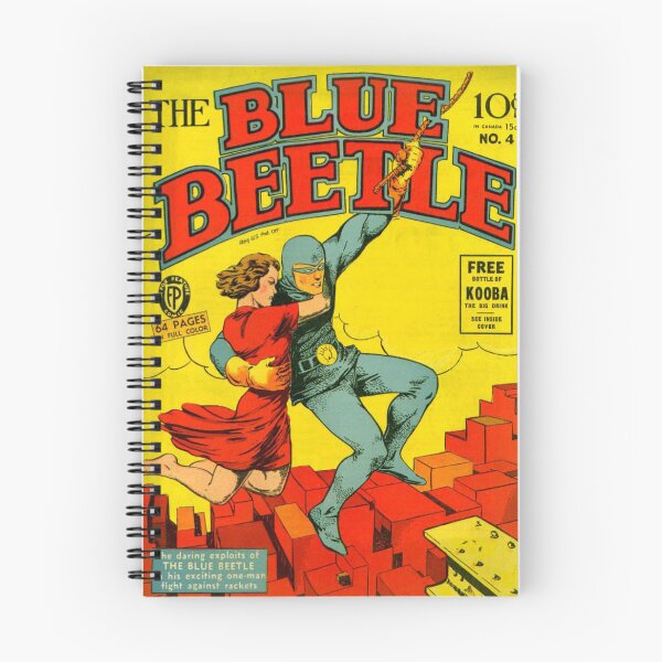 Item preview, The Blue Beetle Superhero Rare 10 Cent Vintage Pulp Comic Book Cover designed and sold by ⭐⭐⭐⭐⭐ Art Geeky.