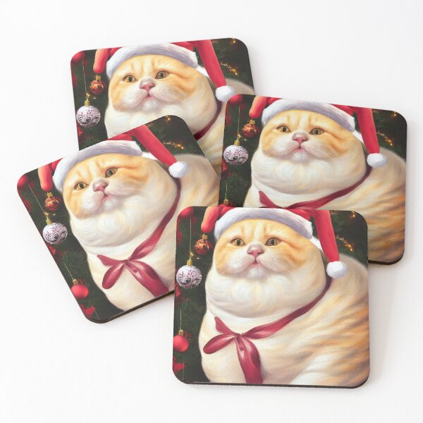 Item preview, Fat Christmas cat, cute, xmas, Santa Claus designed and sold by ladarkepoque.