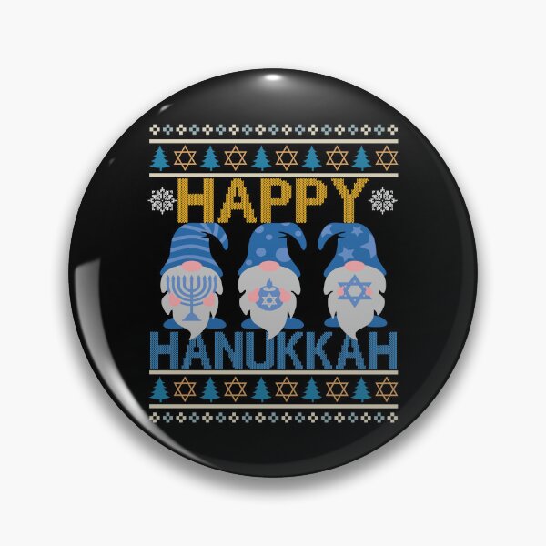 Item preview, Happy Hanukkah Gnome Gnomies Menorah Pajama Ugly Sweater designed and sold by Tatus Brinal.