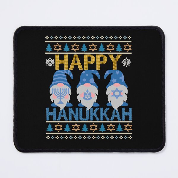 Item preview, Happy Hanukkah Gnome Gnomies Menorah Pajama Ugly Sweater designed and sold by Tatus Brinal.