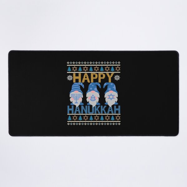 Item preview, Happy Hanukkah Gnome Gnomies Menorah Pajama Ugly Sweater designed and sold by Tatus Brinal.