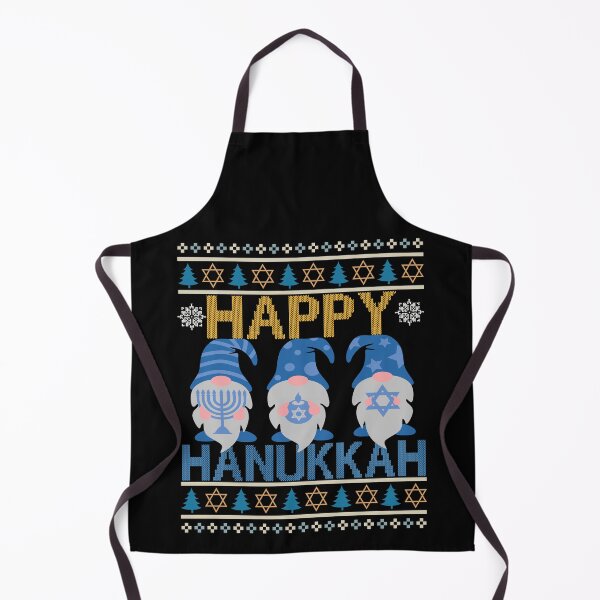 Item preview, Happy Hanukkah Gnome Gnomies Menorah Pajama Ugly Sweater designed and sold by Tatus Brinal.