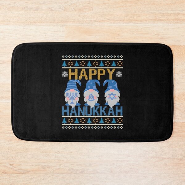 Item preview, Happy Hanukkah Gnome Gnomies Menorah Pajama Ugly Sweater designed and sold by Tatus Brinal.