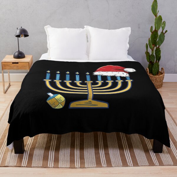 Item preview, Menorah Santa Hat Chanukah Hanukkah Pijama navideño judío designed and sold by Tatus Brinal.