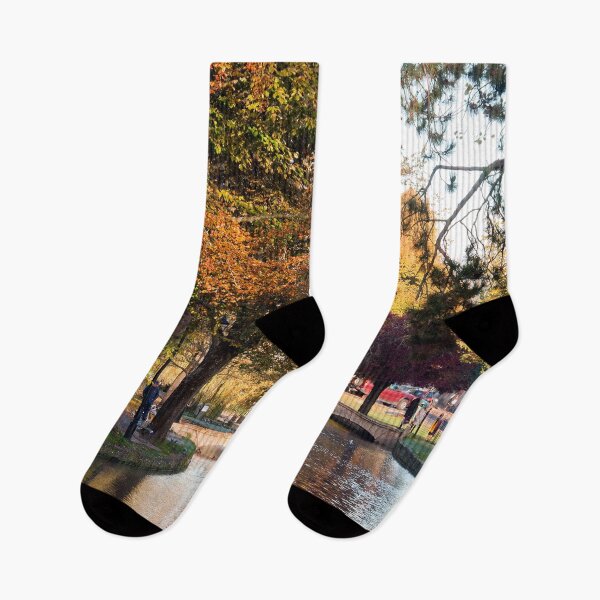 Item preview, Bourton on the Water Autumn Trees Cotswolds designed and sold by AndyEvansPhotos.