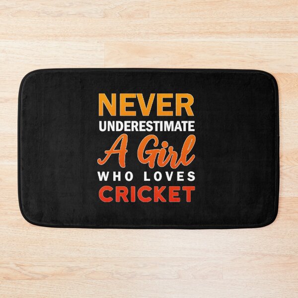 Item preview, Never underestimate a girl who loves cricket designed and sold by aktiveaddict.