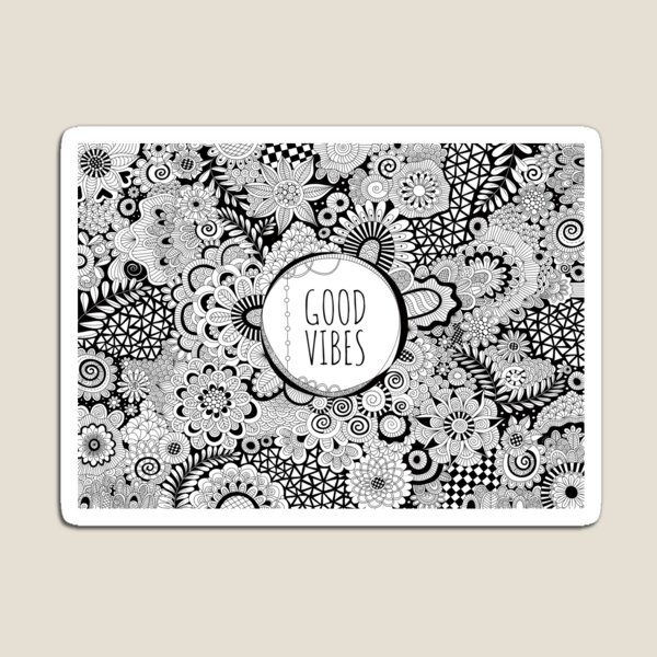 Good Vibes Doodle Magnet
