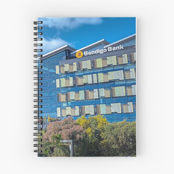Item preview, The Bendigo Bank Building with Puffy Clouds sailing past - Bendigo, Victoria designed and sold by Steven Jodoin.