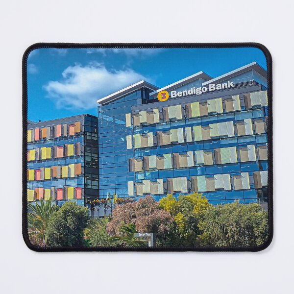 Item preview, The Bendigo Bank Building with Puffy Clouds sailing past - Bendigo, Victoria designed and sold by Steven Jodoin.