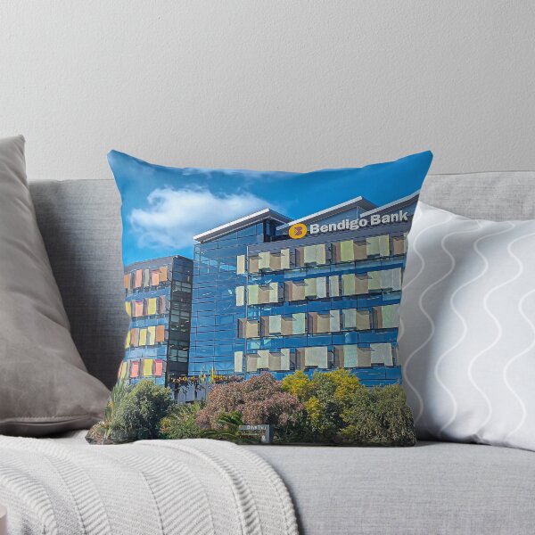 Item preview, The Bendigo Bank Building with Puffy Clouds sailing past - Bendigo, Victoria designed and sold by Steven Jodoin.