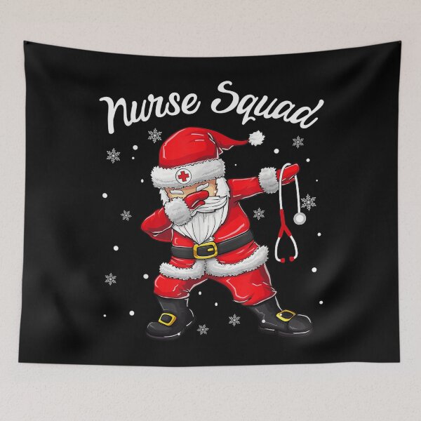 Item preview, Christmas scrub tops women dabbing santa scrubs nurse squad designed and sold by GomeThomas.