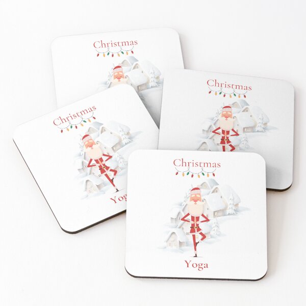 Item preview, Santa yoga, Christmas yoga in Lapland, Fit Santa in asanas. Santa namaste. designed and sold by Vantrip.